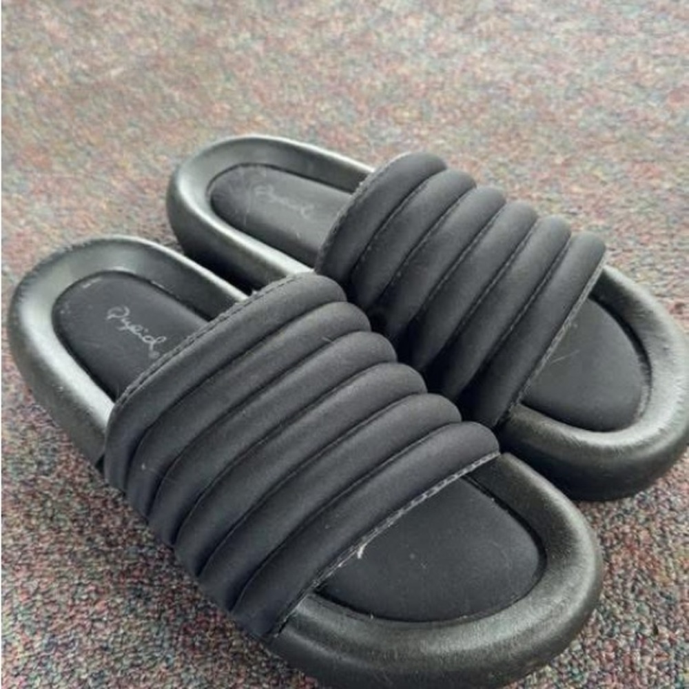Black Slide Sandals